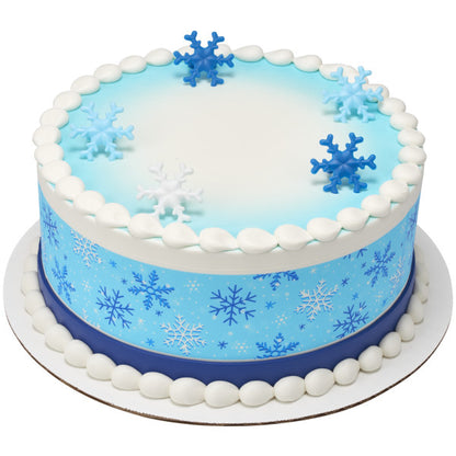 Blue Snowflake Cake Rings Pk/144