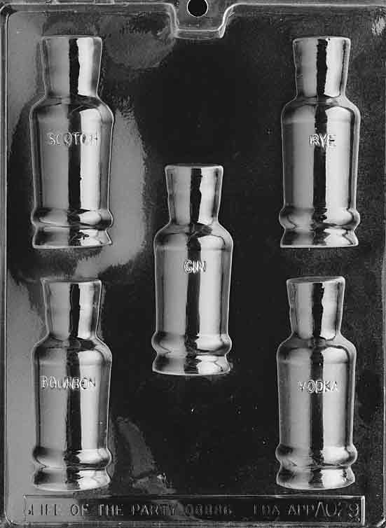 Large Liquor Bottles Chocolate Mold
