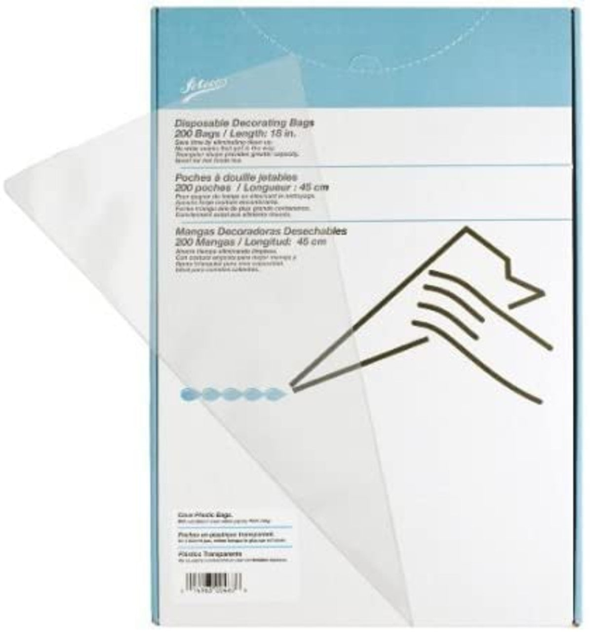 ATECO 18" Clear Disposable Pastry Bags Pk/200 467