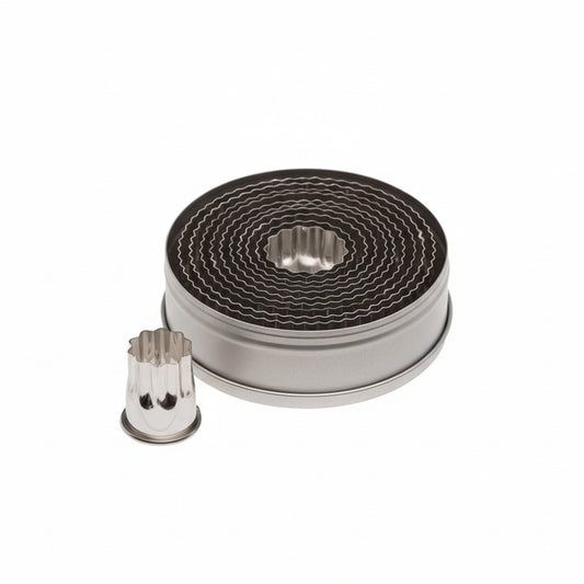 ATECO Fluted Round Metal Cutter Set of 11 5307