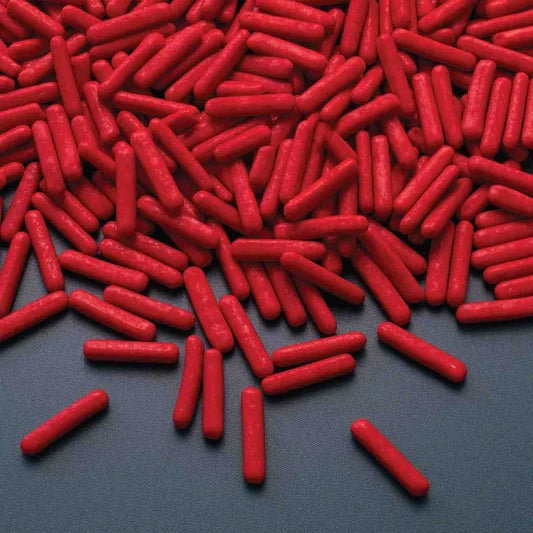 Red Matte Rods Sprinkles Foliay