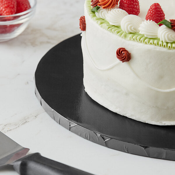 12" Black Round Cake Drums Pk/6 Bakers Lane