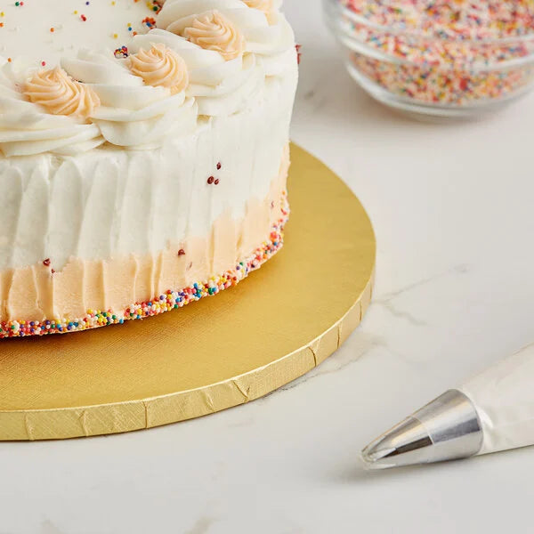 12" Gold Round Cake Drums Pk/6 Bakers Lane