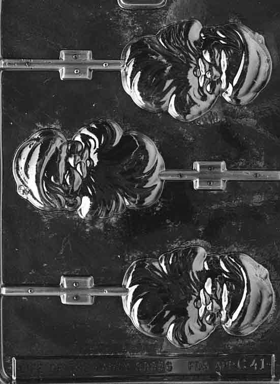 Bearded Santa Lolly Chocolate Mold C041