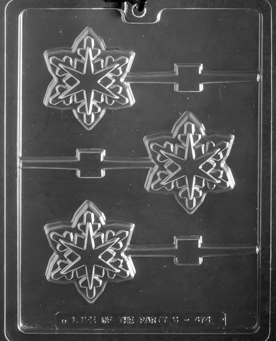 Snowflake Geo Lolly Chocolate Mold