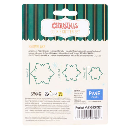 Snowflake Metal Cutter Set of 3  PME