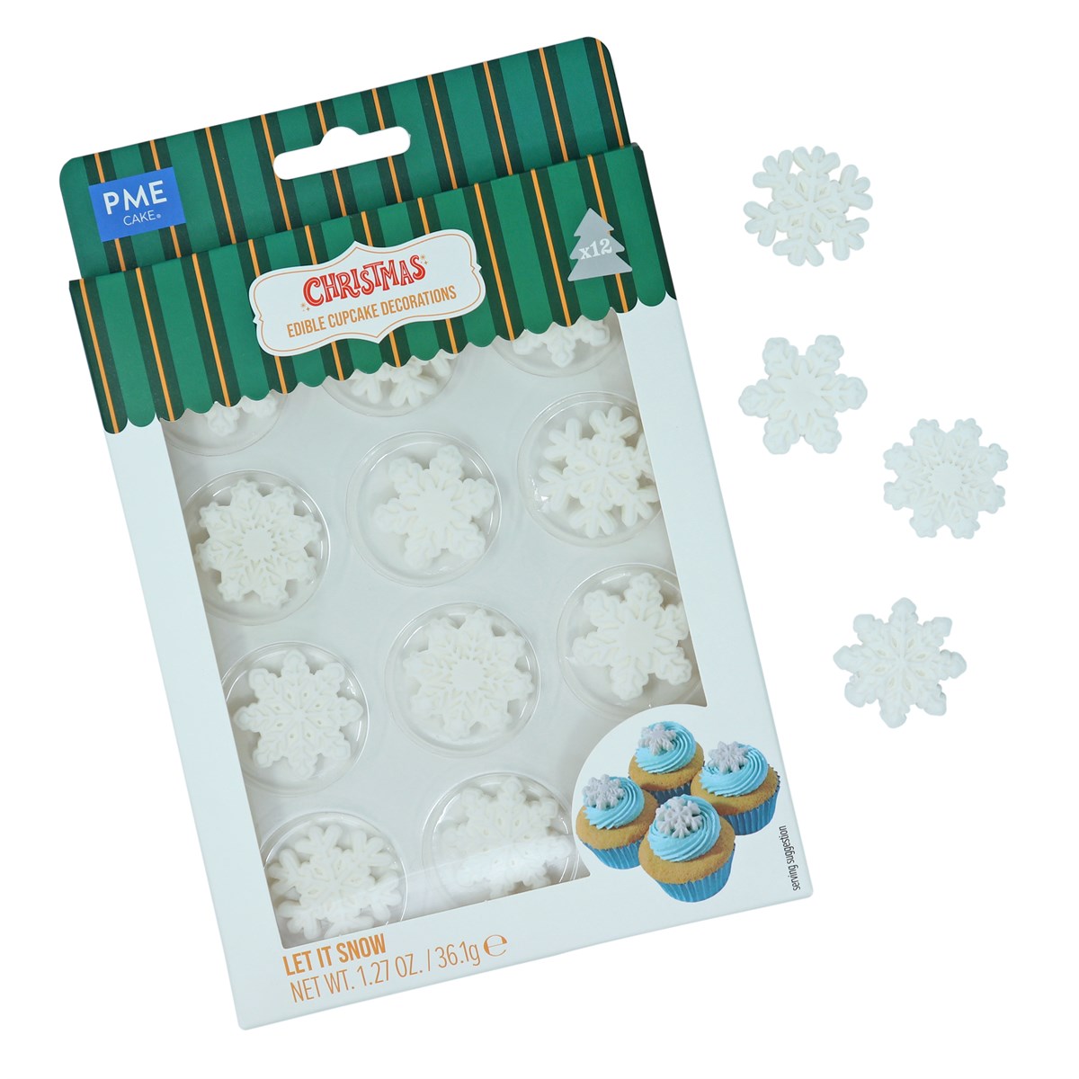 PME Snowflake Edible Sugar Decorations