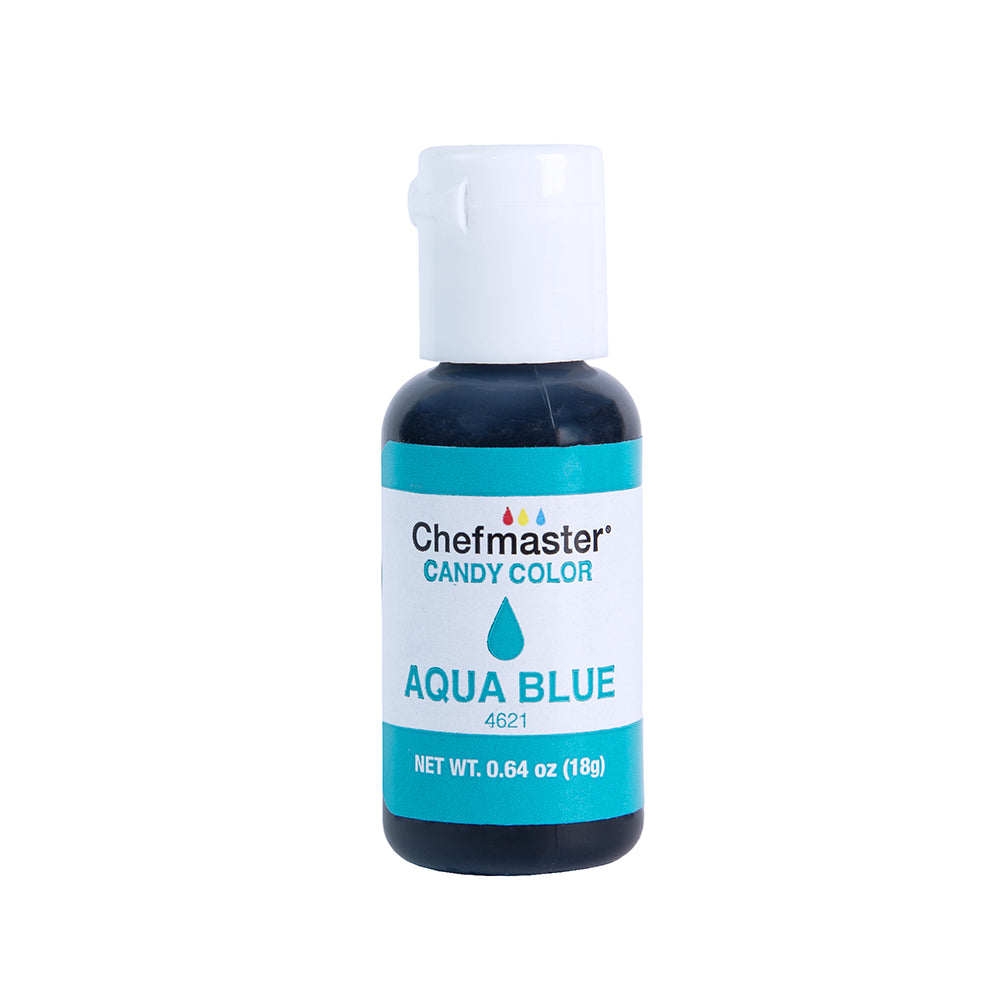 Chefmaster Aqua Blue Candy Color 0.64 oz Bottle 4621