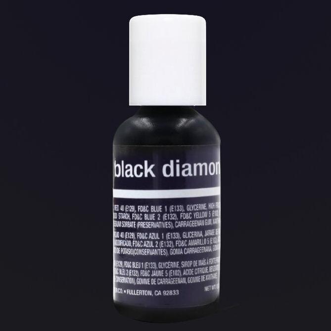 Chefmaster Black Diamond .70oz Liqua Gel Food Color