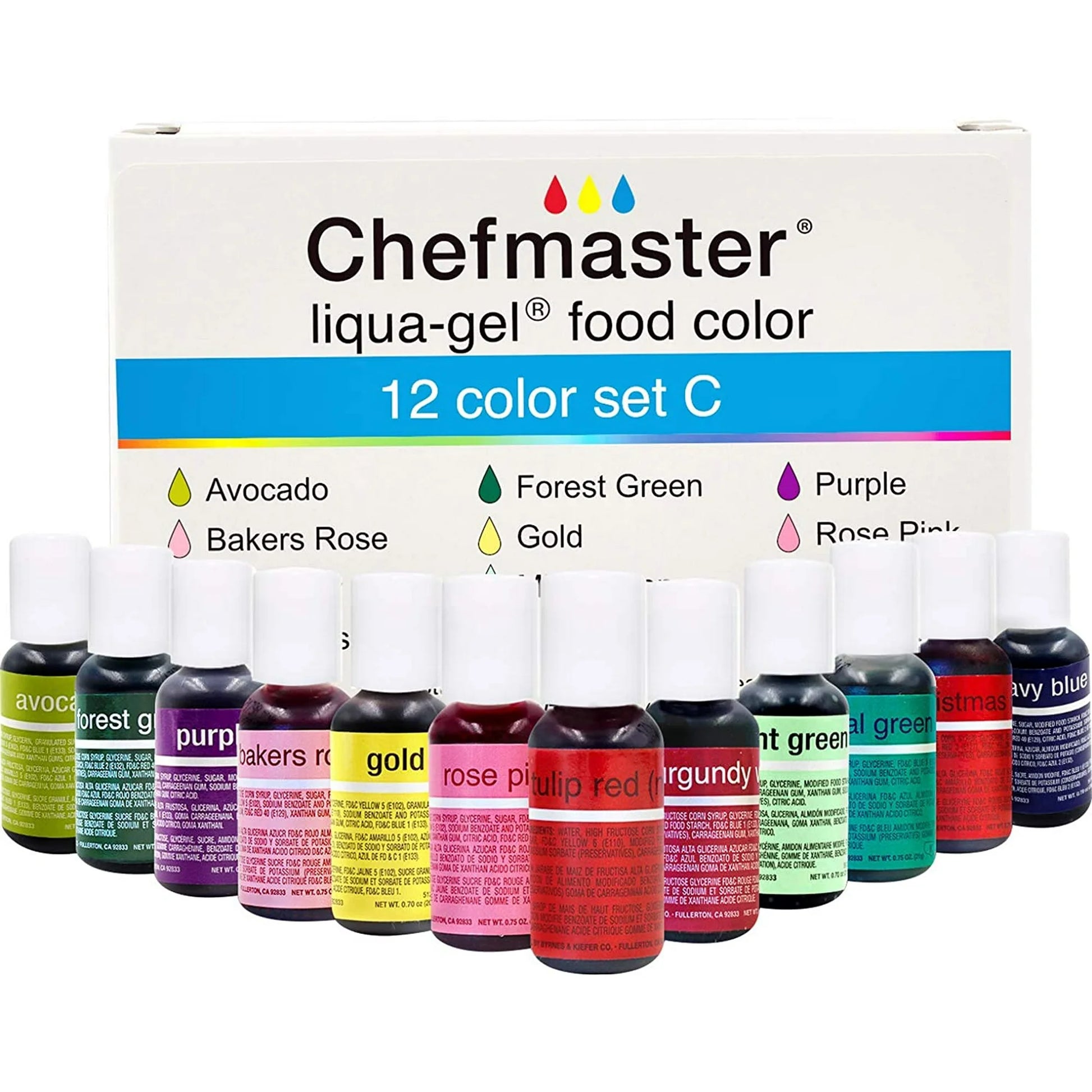 Chefmaster Liqua-gel Food Color Set C 13438