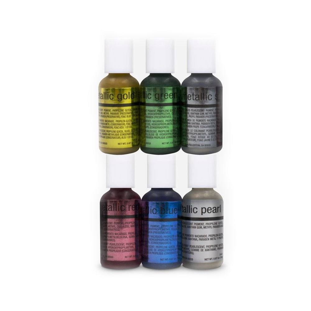 Chefmaster Metallic Airbrush Food Color Set 3094