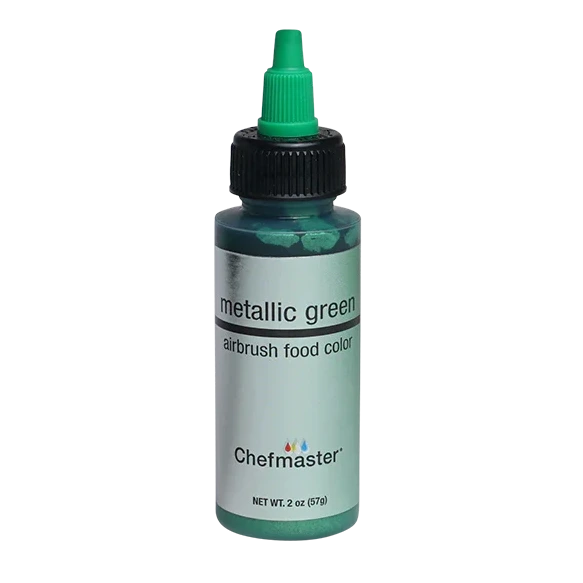 Chefmaster Metallic Green Airbrush Food Color 2oz