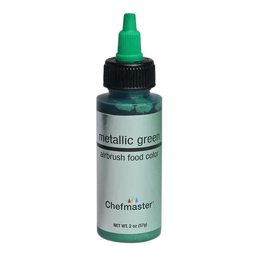 Chefmaster Metallic Green Airbrush Food Color 2oz