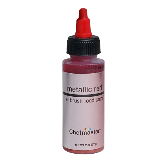 Chefmaster Metallic Red Airbrush Food Color 2oz