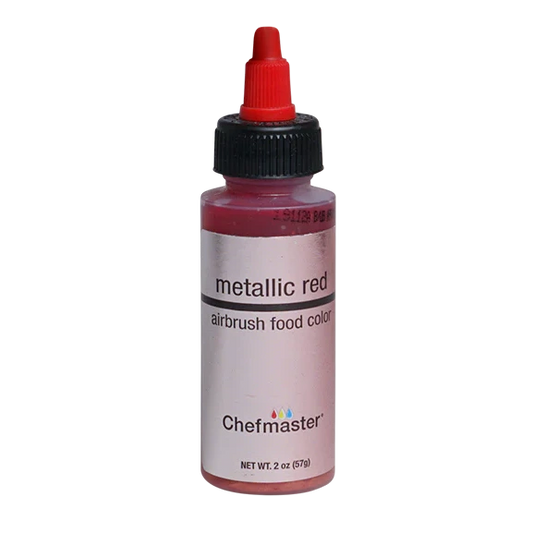 Chefmaster Metallic Red Airbrush Food Color 2oz