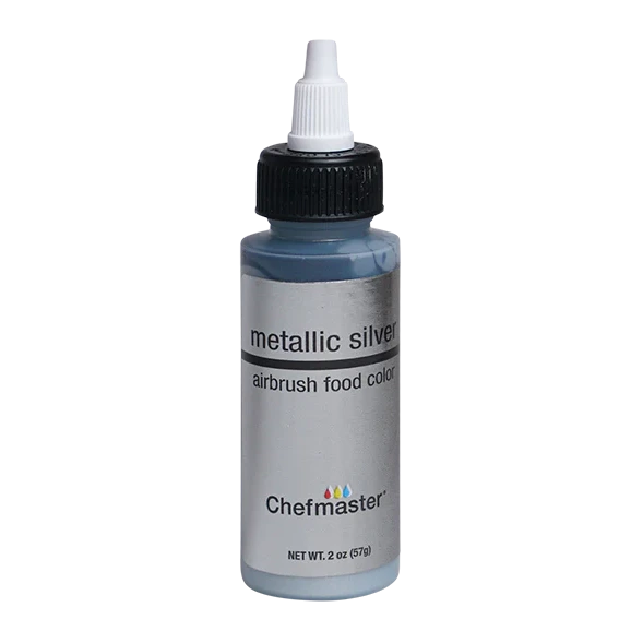 Chefmaster Metallic Silver Airbrush Food Color 2oz