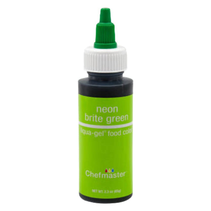 Chefmaster Neon Brite Green 2.3oz Liqua Gel Food Color