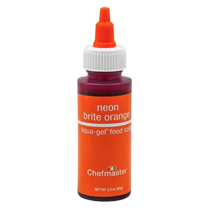 Chefmaster Neon Brite Orange 2.3oz Liqua Gel Food Color