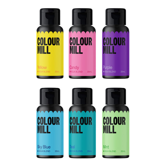 Colour Mill Aqua Blend Food Colors Pool Party Set of 6