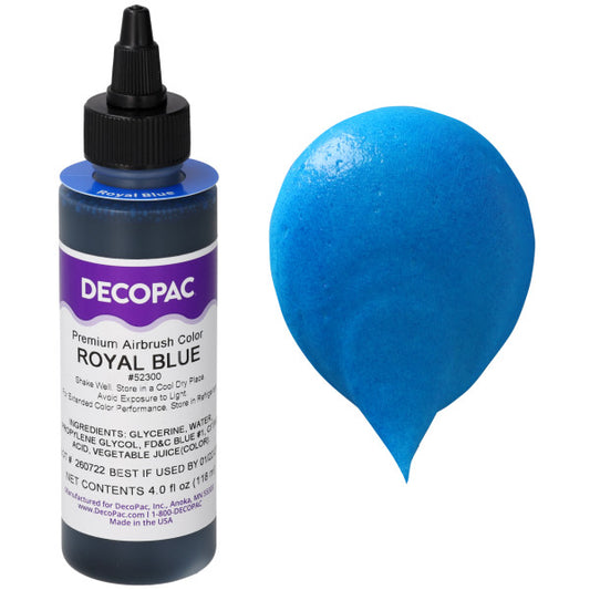 Royal Blue 4 oz Airbrush Food Color Decopac