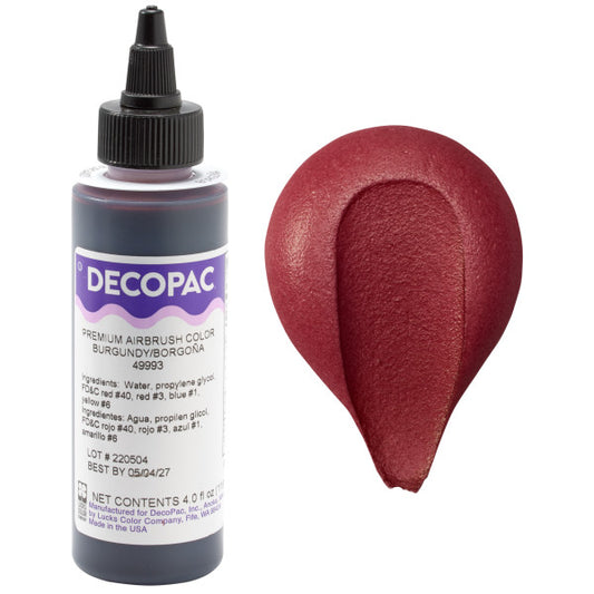 Decopac Burgundy Premium Airbrush Food Color 49993