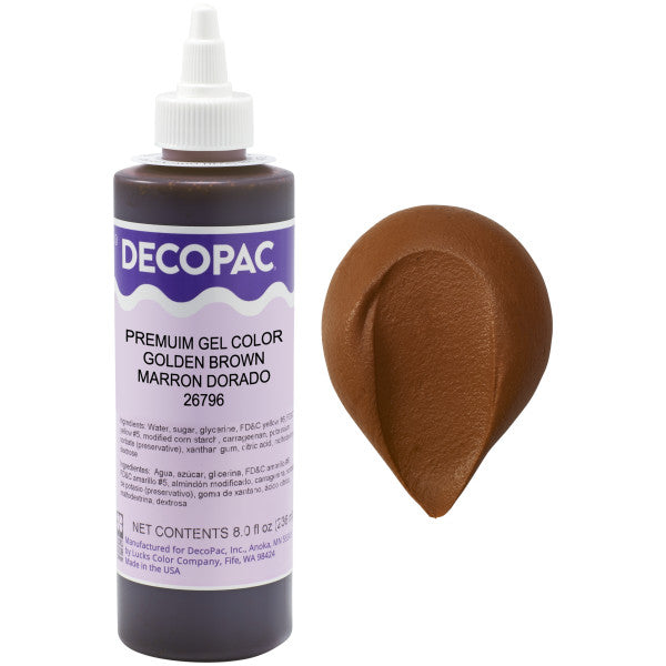 Decopac Golden Brown Premium Gel Food Color 26796