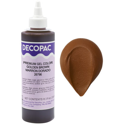 Decopac Golden Brown Premium Gel Food Color 26796