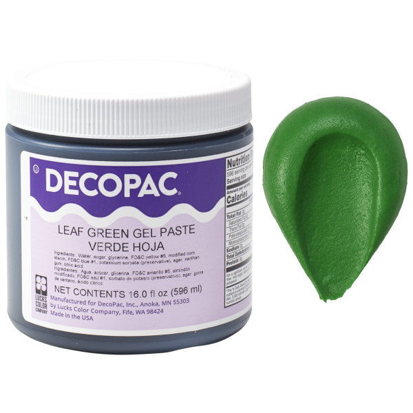 Decopect Leaf Green 16 oz Premium Paste Food Color Decopac – Cake & Craft Supply ...