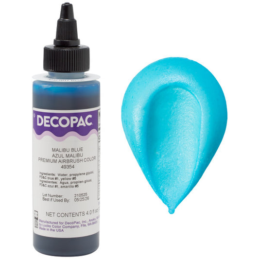 Decopac Malibu Blue Premium Airbrush Food Color 49354