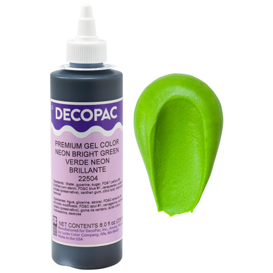 Decopac Neon Bright Green Premium Gel Food Color 22504
