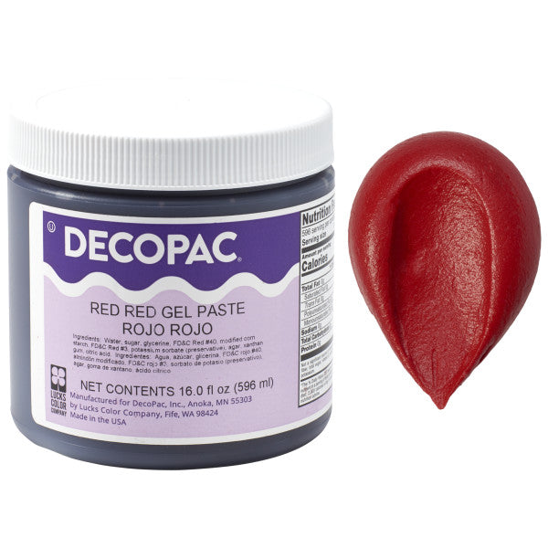 Decopect Red Red 16 oz Premium Paste Food Color Decopac – Cake & Craft Supply Shop