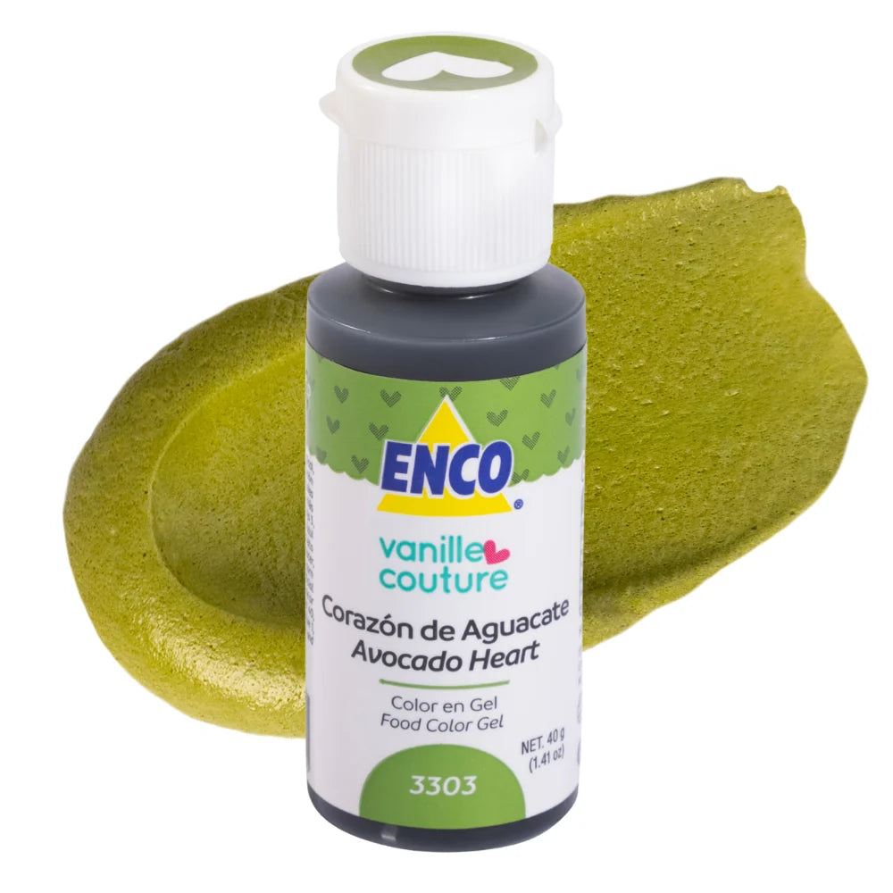Avocado Heart 1.41 oz Enco Gel Food Color