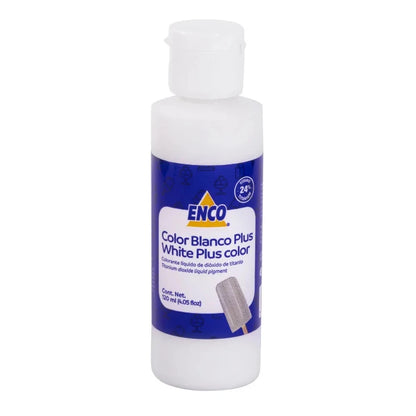 Bottle of ENCO Color Blanco Plus on a white background