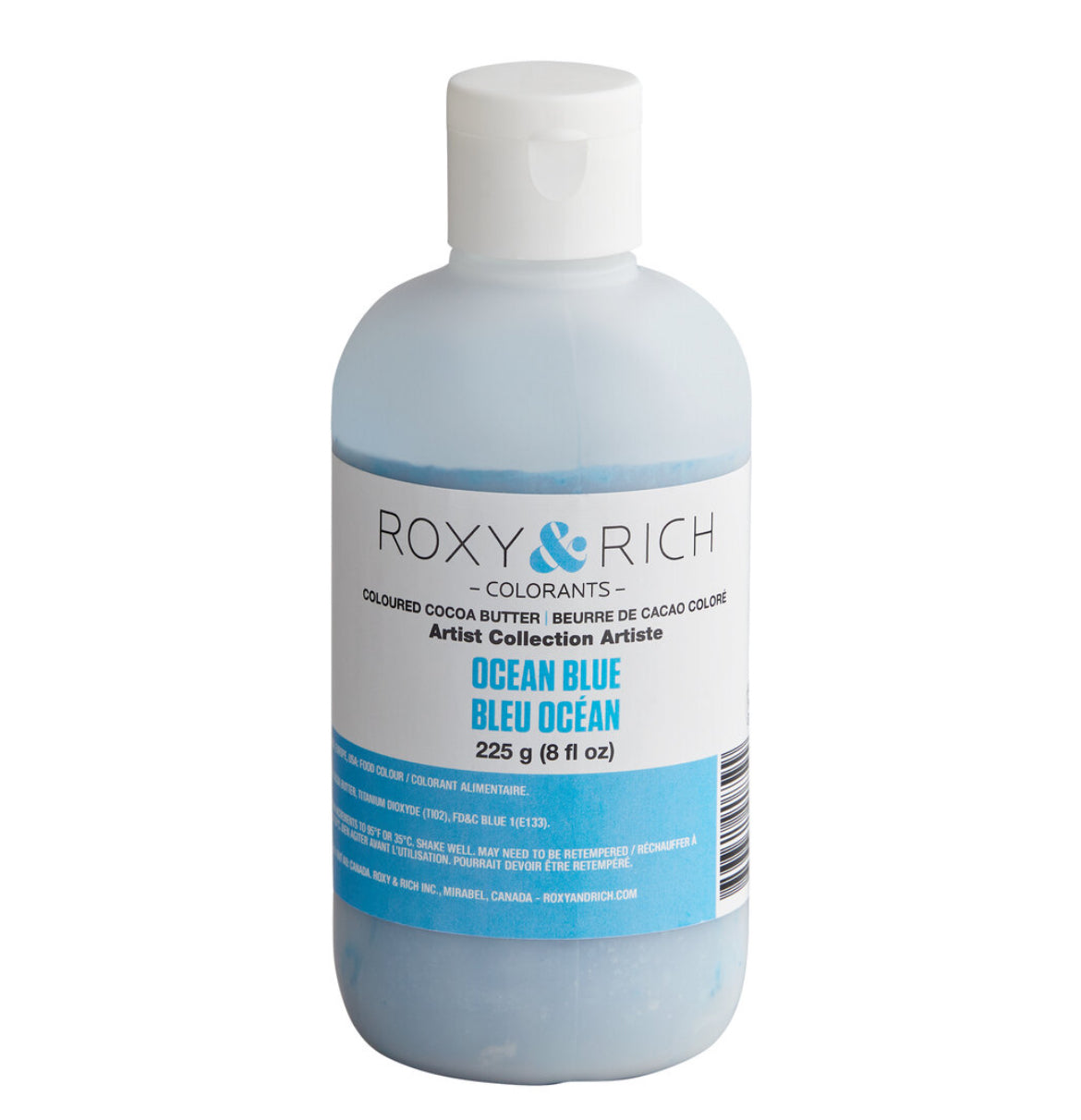 Ocean Blue Colored Cocoa Butter
