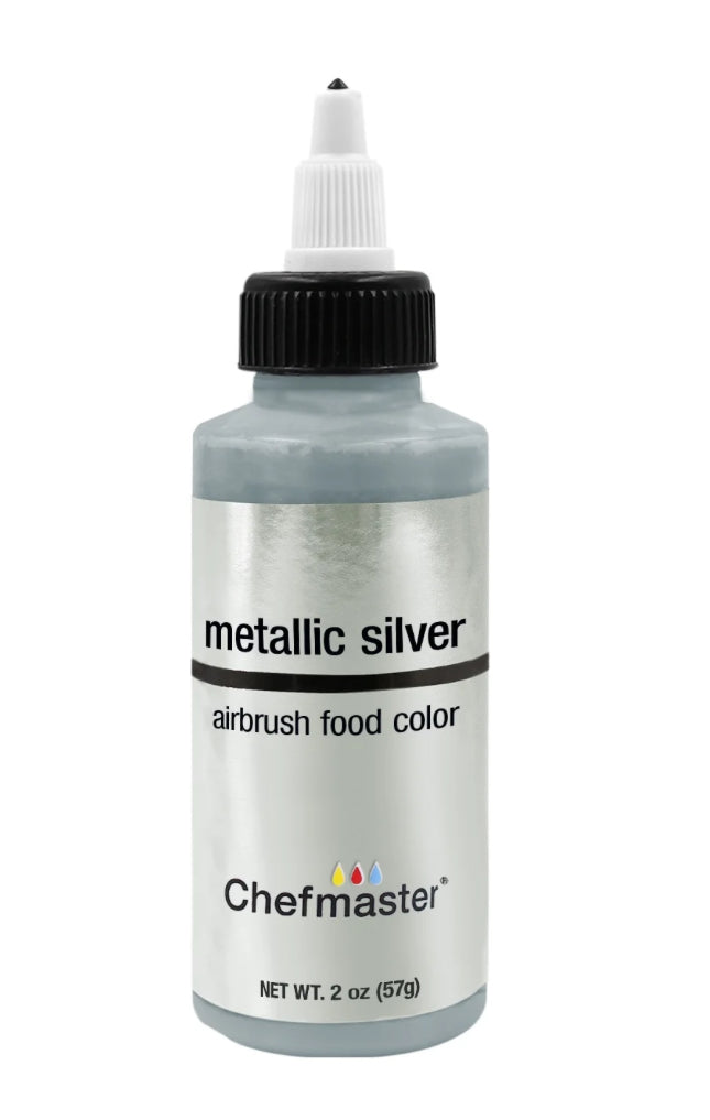 Metallic Silver 2oz Airbrush Color Chefmaster