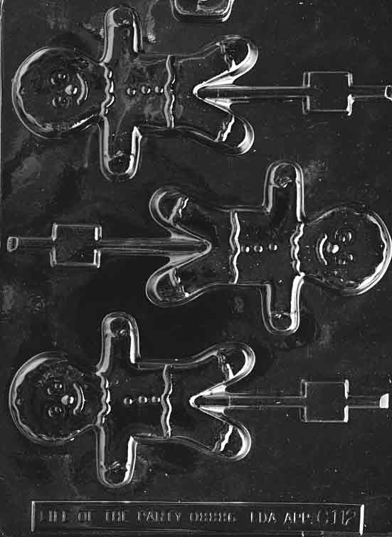 Gingerbread Man Lolly Chocolate Mold C112