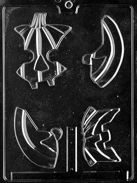 Pumpkin Puzzle 4 Piece Chocolate Mold