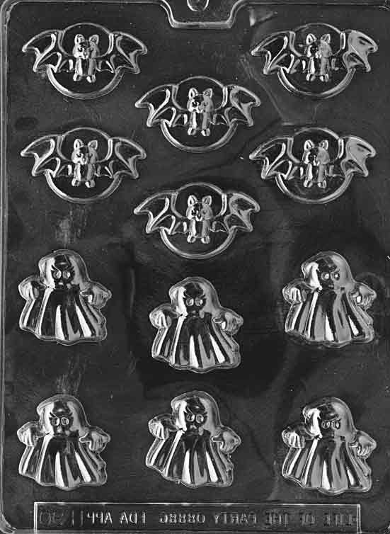 Bats & Ghosts Bite Size Chocolate Mold