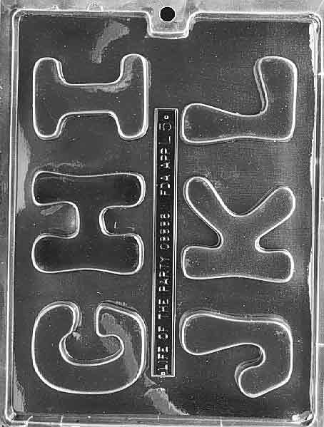 Letters G H I J K L Chocolate Mold