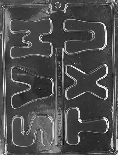 Letters S T U V W X Chocolate Mold