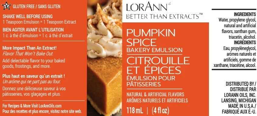 Pumpkin Spice Bakery Emulsion Lorann