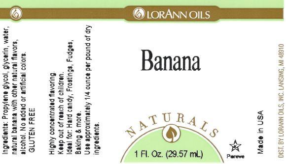 Lorann Banana Natural Flavor Label 3510