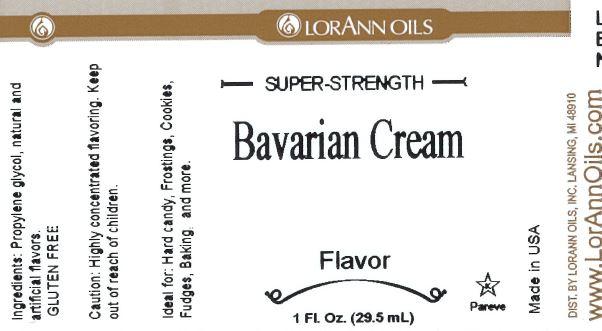 Lorann Bavarian Cream Flavor Label 0830