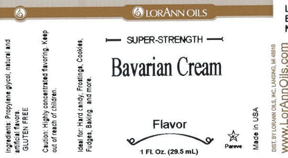 Lorann Bavarian Cream Flavor Label 0830