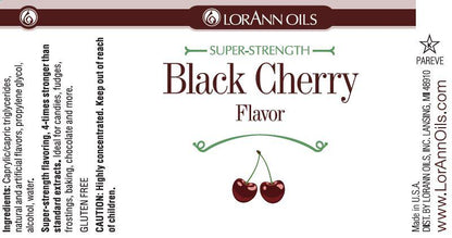 Lorann Black Cherry Flavor Label 0880