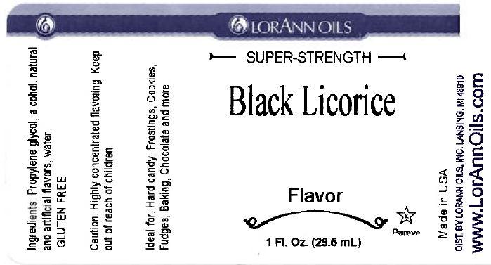 Lorann Black Licorice Flavor Label 0300