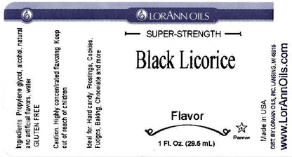 Lorann Black Licorice Flavor Label 0300