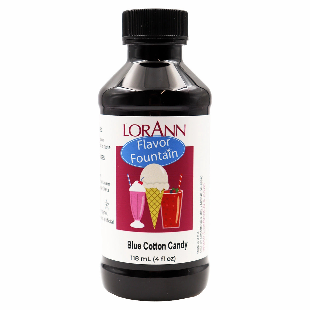 Lorann Blue Cotton Candy Flavor Fountain 4oz 1734-0800