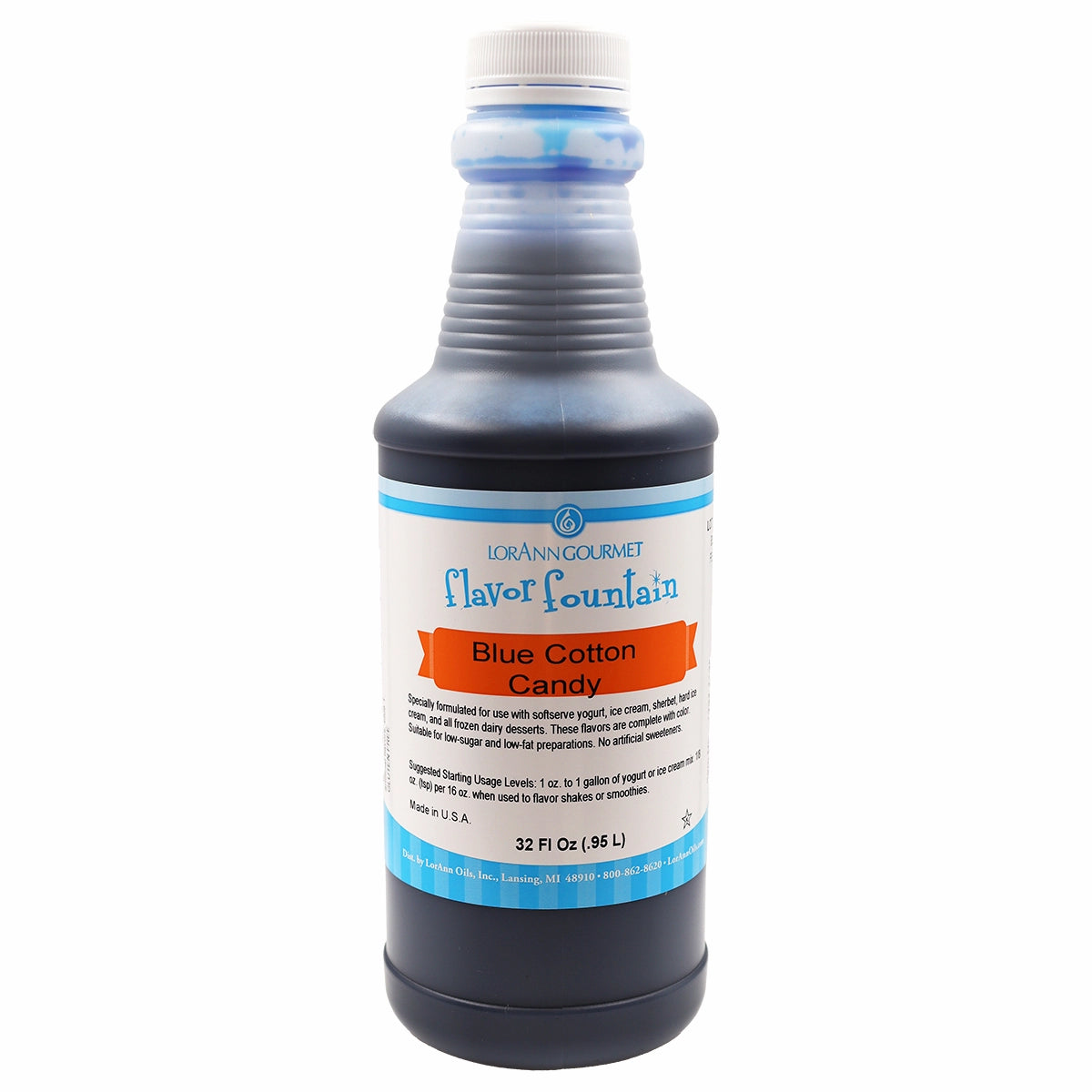Lorann Blue Cotton Candy Flavor Fountain Quart