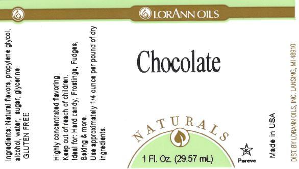 Lorann Chocolate Natural Flavor Label 3550